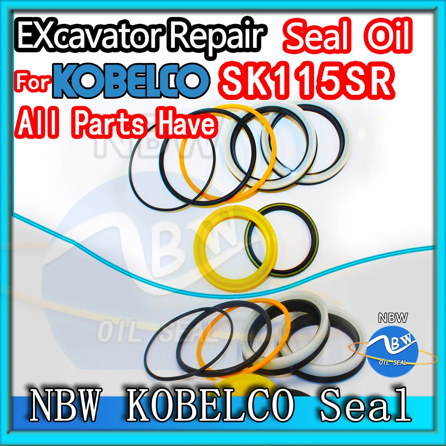 

For KOBELCO SK115SR Excavator Oil Seal Kit High Quality Repair Control Pilot Valve Blade TRAVEL Joystick Engine O-ring Cylinder