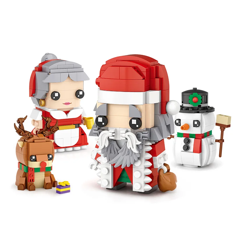 

LOZ small particle Christmas brickheadz set doll building blocks assembled Enlightenment children's toys for gifts