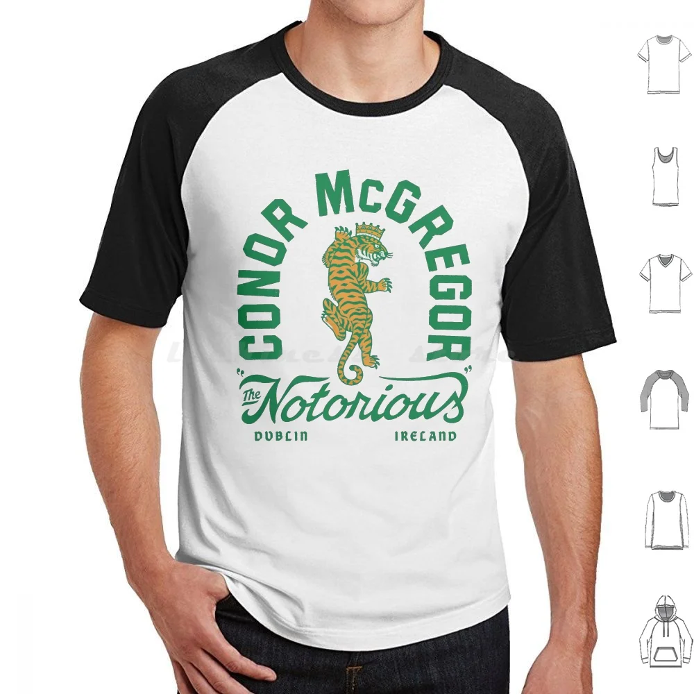 

Conor Mcgregor-Notorious T Shirt 6Xl Cotton Cool Tee Conor Mcgregor Dublin Lightweight Division Clover Ireland Irish Blood