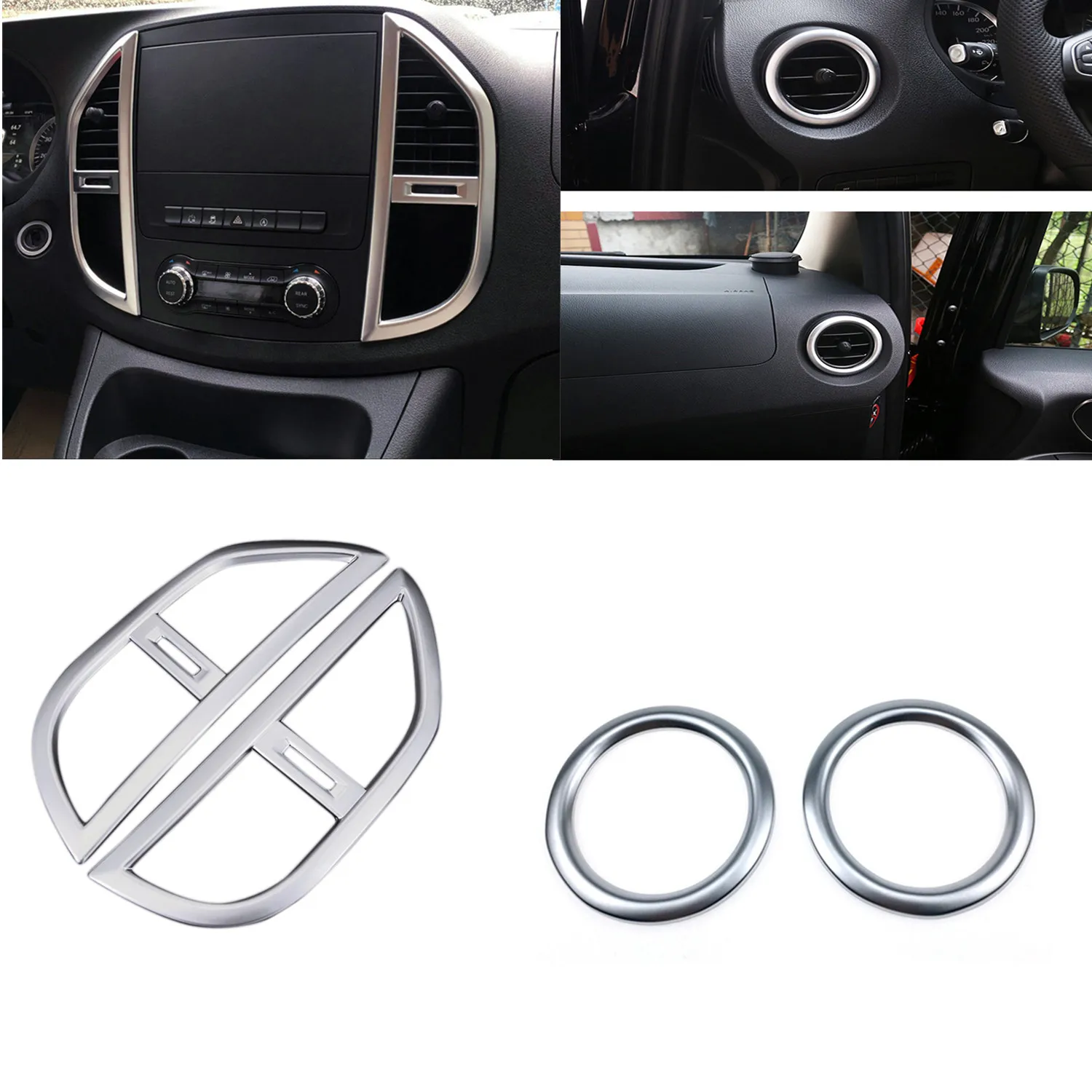 

4 шт., декоративная накладка для вентиляционного отверстия Vito W447 2014-2020