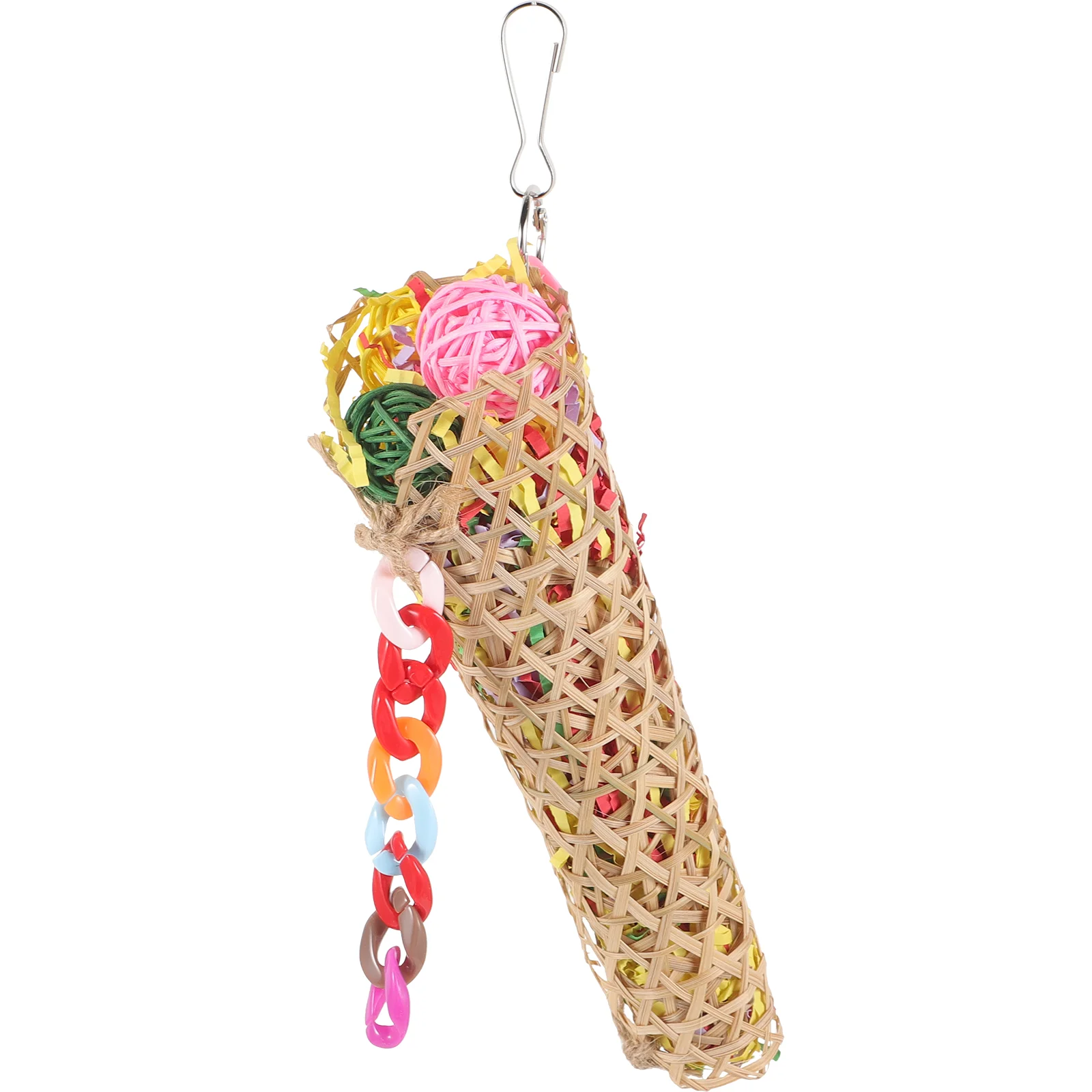 

Parrot Chewing Toy Bird Parrots Hanging Parakeet Cage Plaything Shredding Toys Funny Decor