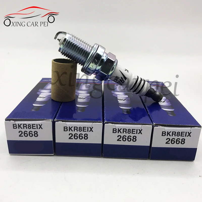 

4 шт. 2668 BKR8EIX Иридиевая свеча зажигания для Audi для Volkswagen A3 A4 A5 TT TTS CC Tiguan Jetta Passat 2668 IK24 IK22 Автозапчасти