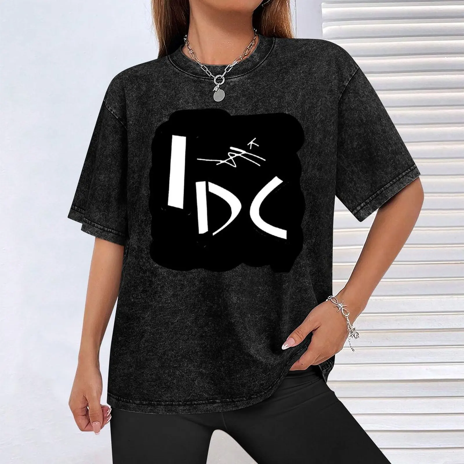 ISTAY IN SHIRTS-IDC ЧЕРНАЯ футболка с короткими рукавами мужская одежда белые рубашки для