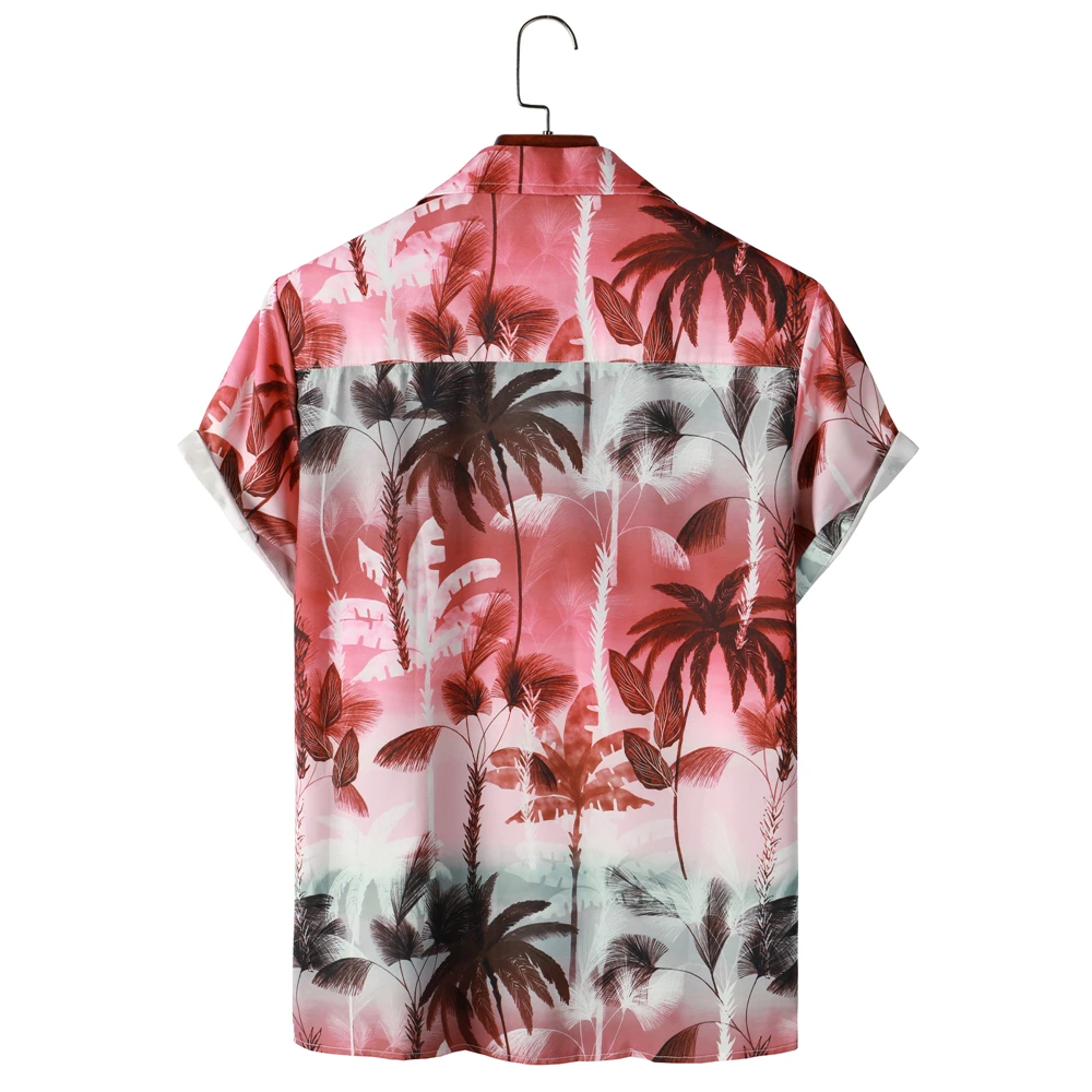 OSCN7 Casual Printed Short Sleeve Shirt Men Street 2022 Hawaii Beach Oversize Women Fashion Harujuku Shirts for Men S255