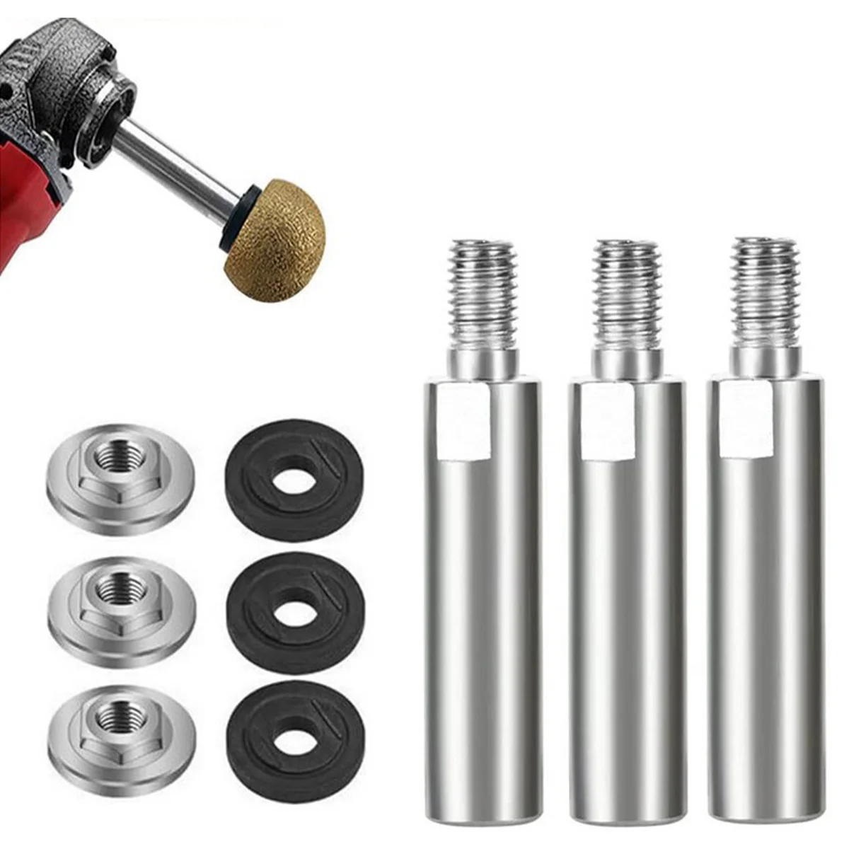 

Angle Grinder Extension Rod 80mm M10 Thread Angle Grinder Extension Shaft Durable Angle Grinder Lengthen Connecting Rod With