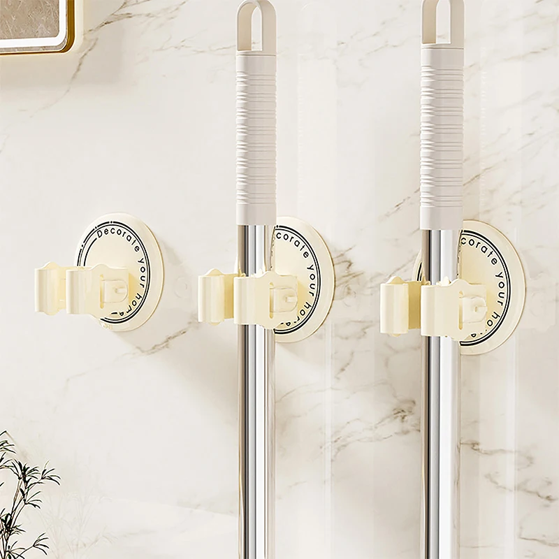 

Wall Mounted Mop Strong Kitchen Hooks Broom Hanger Storage Rack Bathroom Holder Shower Hooks Household Tools