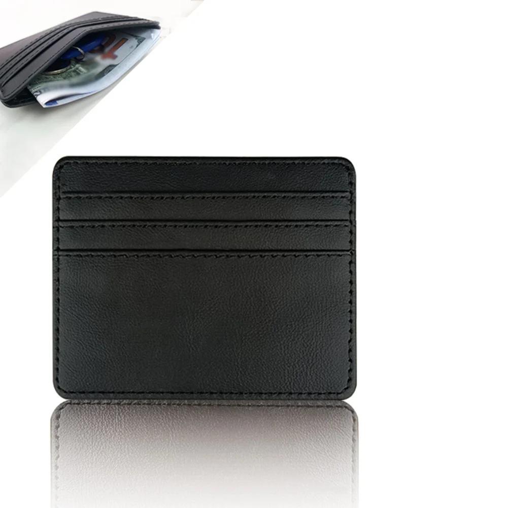 Pu Leather ID Card Holder Candy Color Bank Credit Card Gift Box Multi Slot Slim Card Case