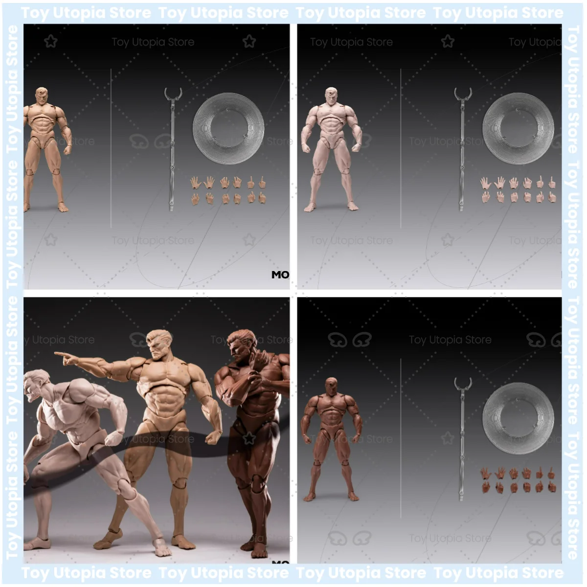 Фото Новинка, Фигурка QS INART MORPH, Мужское тело, Желтая кожа, Темная кожа, Белая кожа, Масштаб 1/12, Коллекционная №1