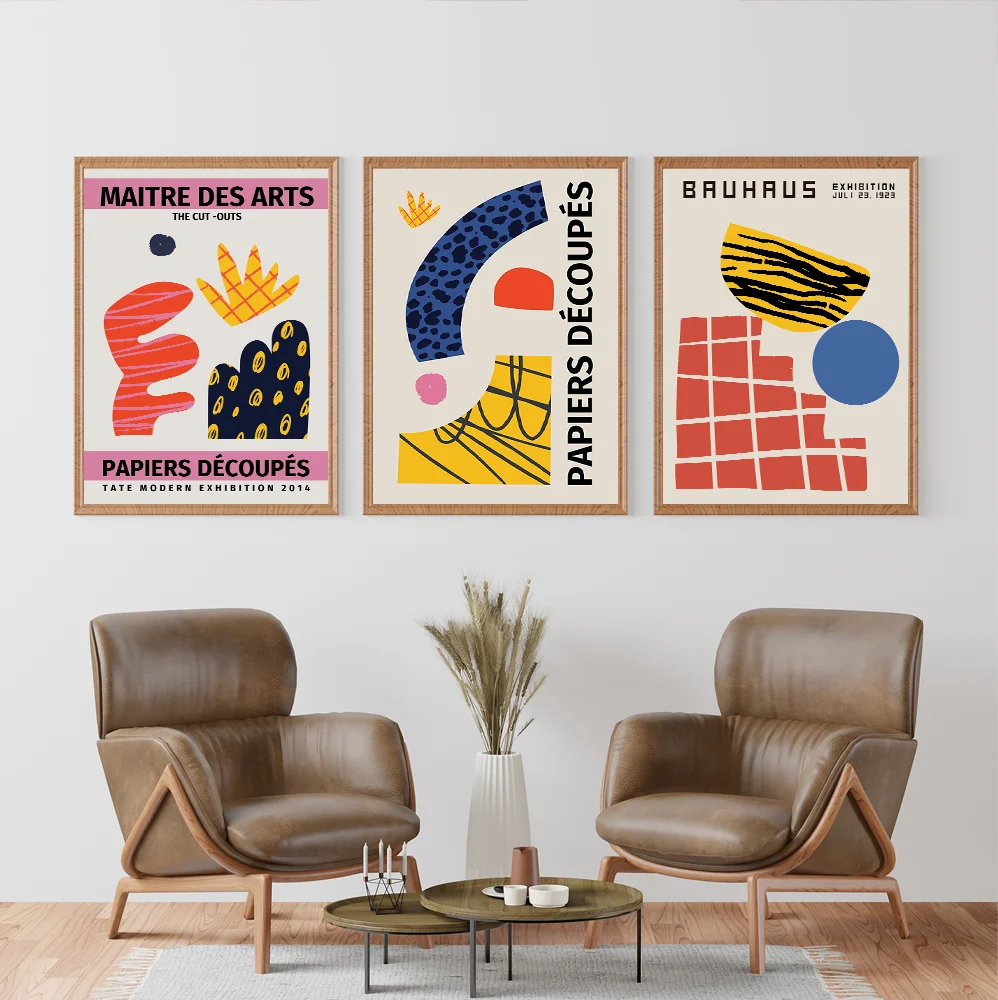 

Abstract shapes Cut outs Papiers decoupes Posters Canvas Painting Wall Art Picture Print Living Room Interior Home Decoration