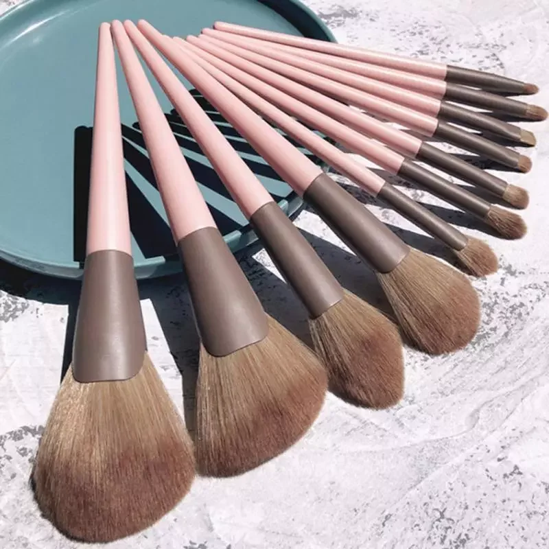 

NEW2023 11PCS Pink Blending Set Soft Makeup Brush Set Foundation Brush Eye Shadow BrusBrush Highlight Brush Makeup Brush Beauty