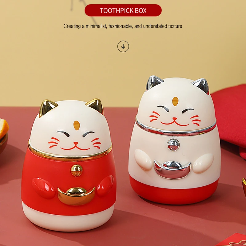 Держатель Для Зубочисток Lucky Cat креативная Автоматическая всплывающая коробка