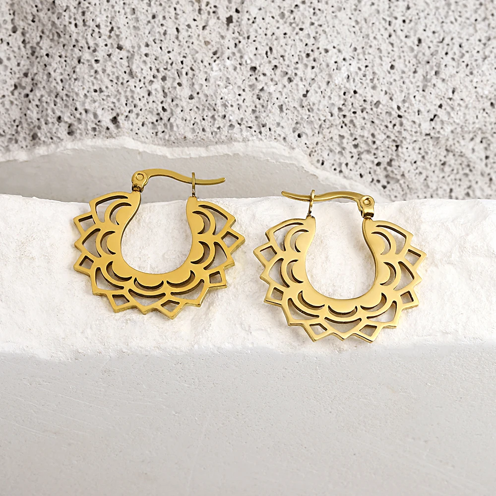 Женские серьги-кольца Greatera из нержавеющей стали