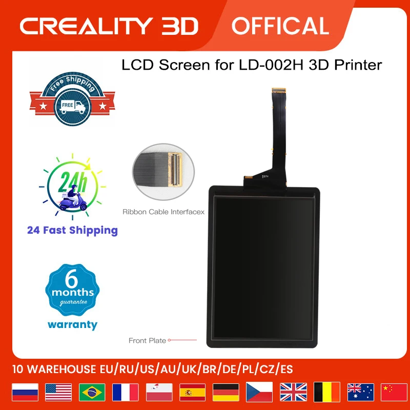 

CREALITY 3D printer Parts 6Inch 2KD Black And White LCD Screen for LD-002H 3D Printer with 1625x2560 Resolution