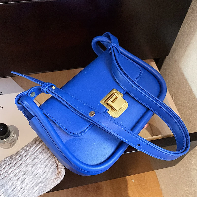 

2022 Luxury Brand Small Leather Crossbody Bags Long Belt Design Female Shoulder Purses and Handbags In Trendy Underarm Bag