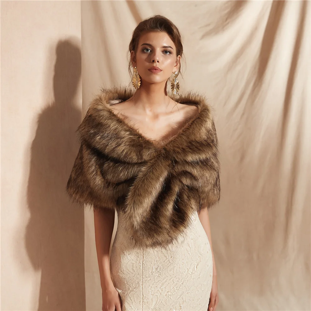 ICCLEK 2019 new bride winter wool shawl high-grade fur small shawl