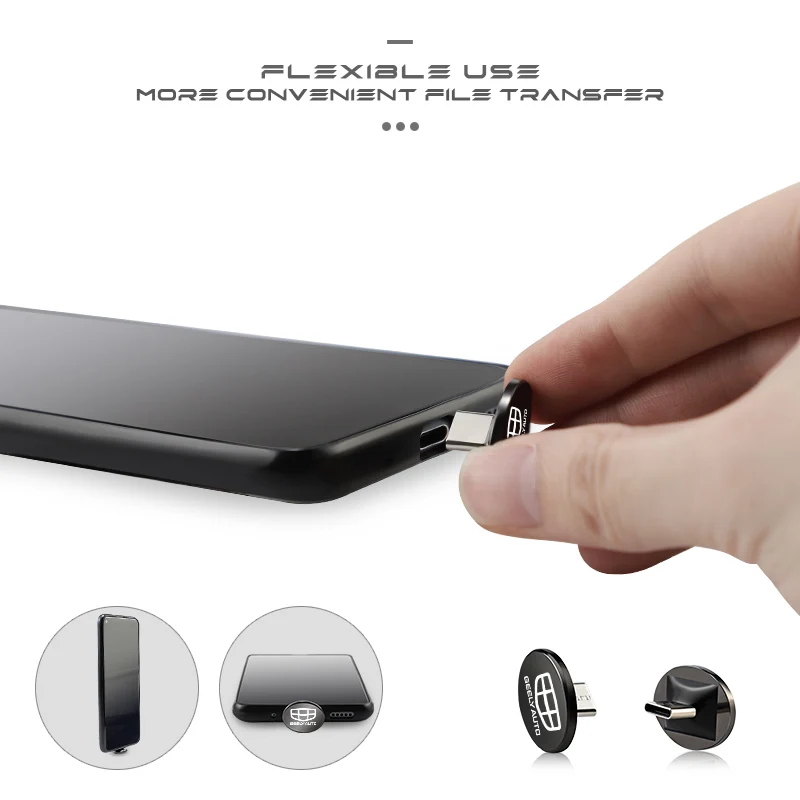 USB-флеш-накопитель Type-C для Geely Atlas SUV Boyue Borui Coolray Emgrand NL3 EX7 X7 EC7 G |