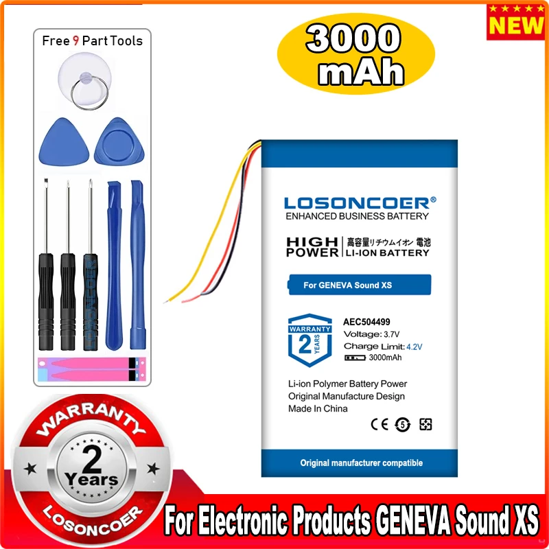 Аккумулятор LOSONCOER AEC504499 на 3000 мА · ч для электронных продуктов GENEVA XS, динамики, мобильный телефон