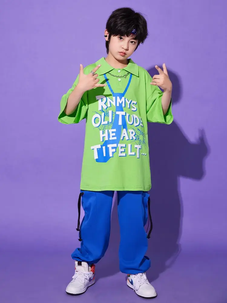 Костюм для танцев в стиле хип-хоп пурпурная рубашка пальто зеленые брюки-карго