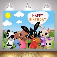 bing rabbit backdrop cloth children birthday party decoration supplies kids cartoon photography background wall holiday gifts