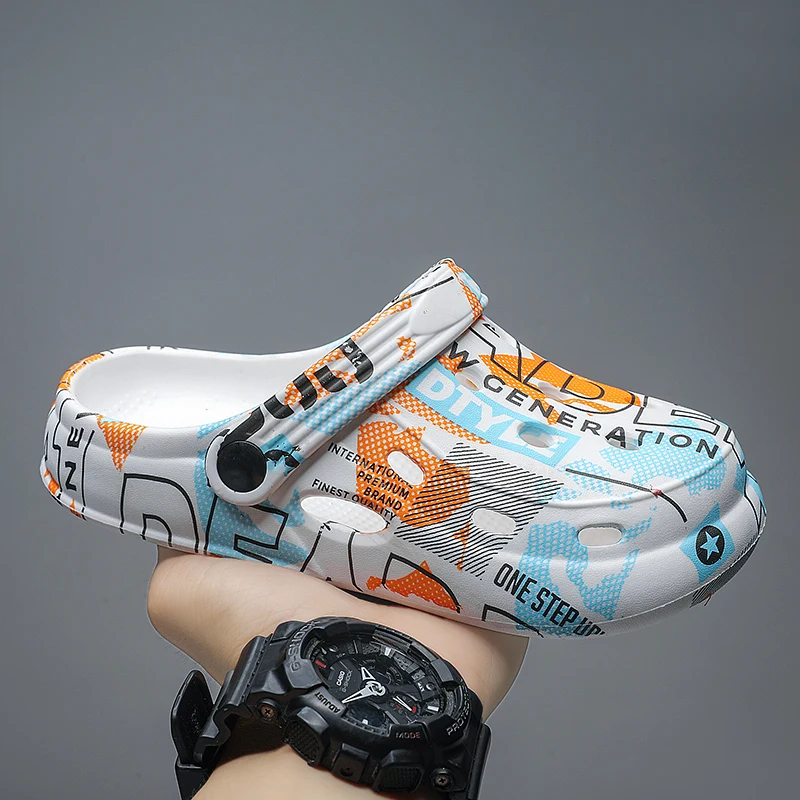 Сандалии с дырками для мужчин и женщин Нескользящие босоножки на толстой мягкой