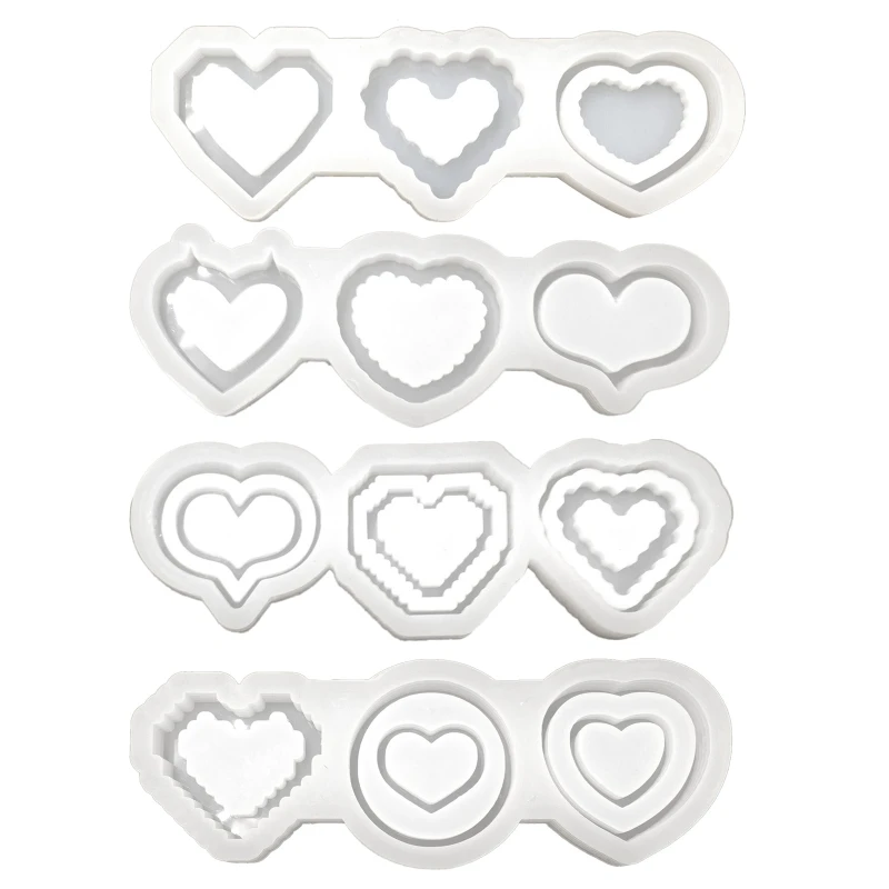 

Сделай Сам кристалл эпоксидная трехслойная любовь сыпучий песок форма эпоксидная креативная форма для любви Прямая поставка