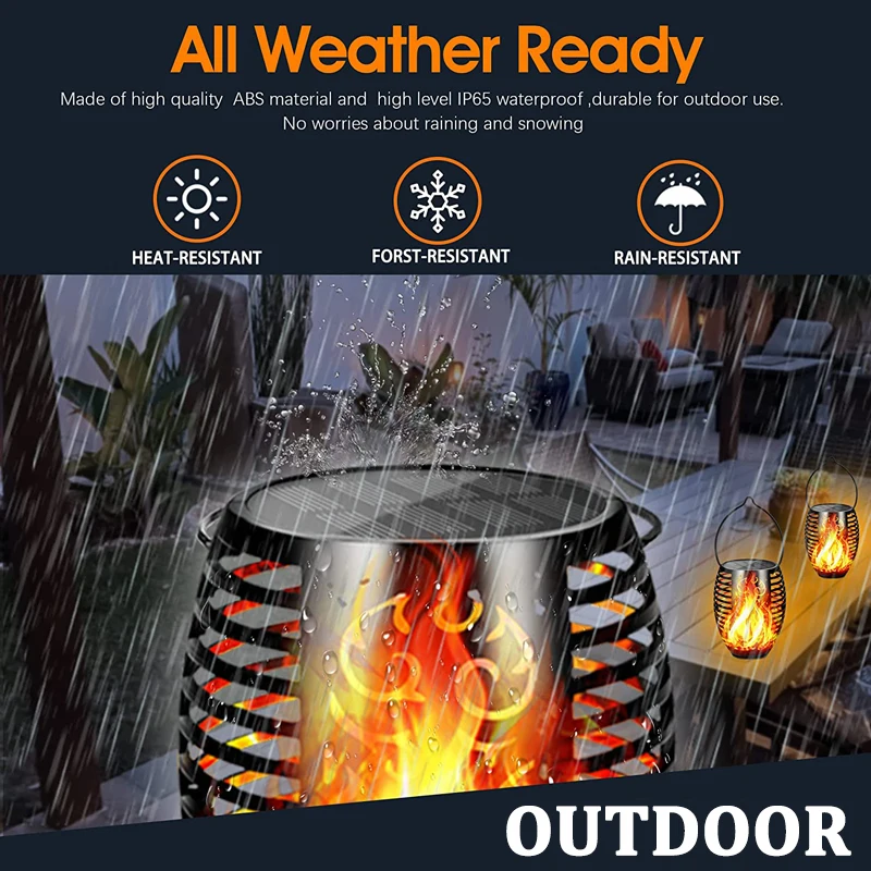 Уличные солнечные фонарики водонепроницаемые садовый дворик мерцающая