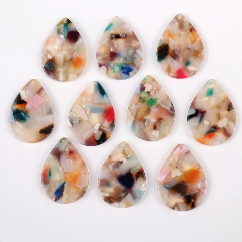 

10Pcs Waterdrop Colorful Acrylic Charms for Jewelry Making DIY Earrings Necklace Pendant Geometric Accessories Wholesale Bulk
