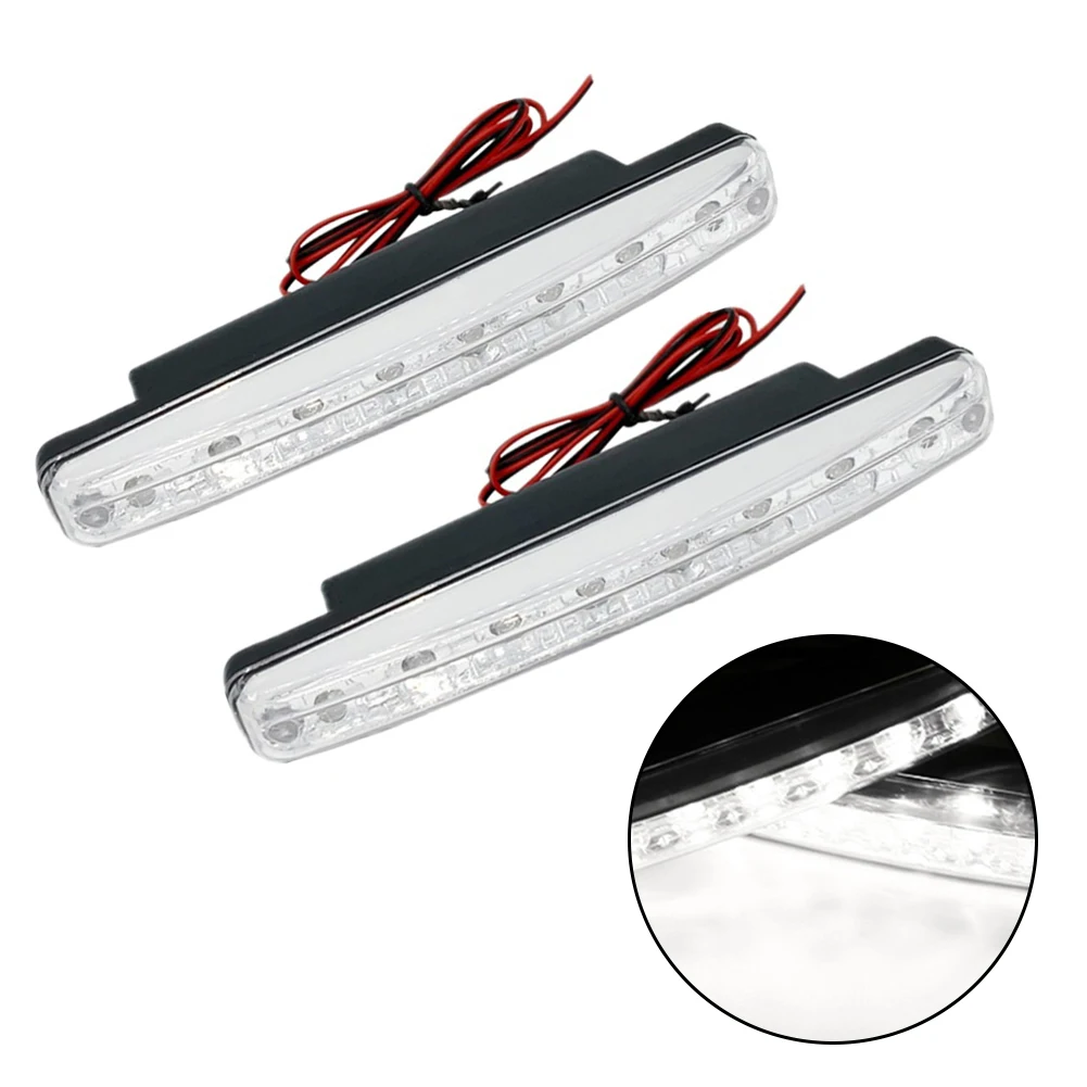 

Daytime Car DRL Fog Lamp Running Light Daylight Lamp 2.64W 6000K-7000K 8 LED Super Bright Waterproof For Trucks