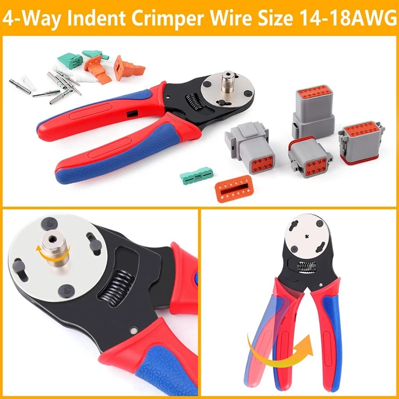 338 шт. Комплект разъемов Dt Deutsch — 2 3 4 6 8 12-контактные разъемы обжимной инструмент