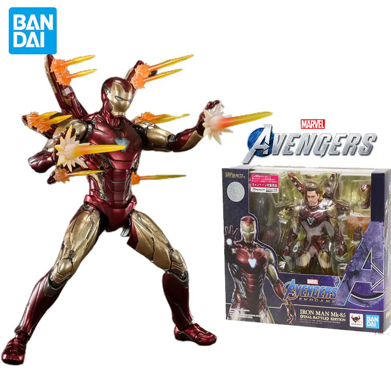 

BANDAI оригинальный SHF Marvel легенды Мстители финал супергерой Железный Манк 85 модель игрушки коллекция Фигурки героев игрушка для детей
