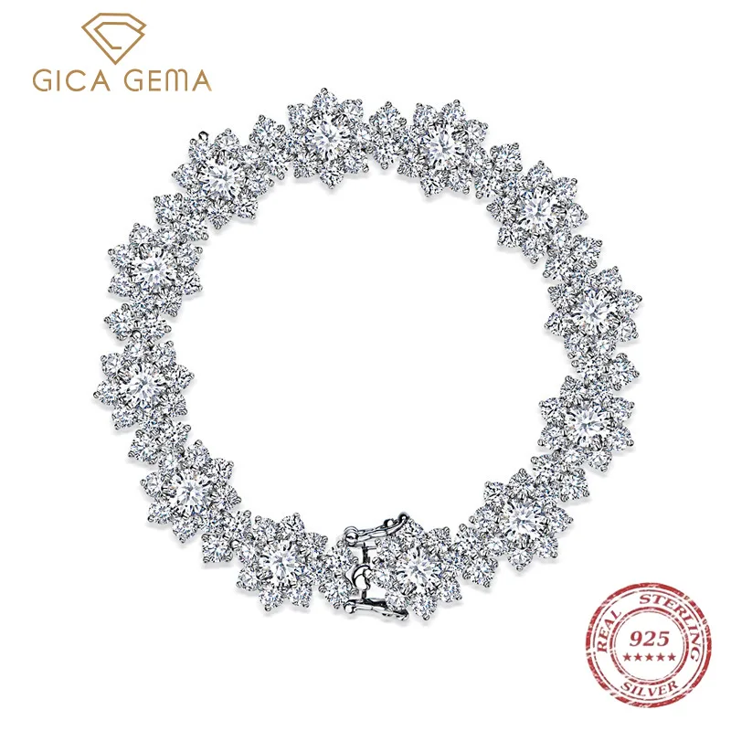 

Женский браслет из серебра 925 пробы, с цветком