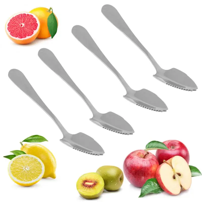 

2/3PCS Fruit Scraping Mud Spoon Thick Sawtooth Practical Multifunctional Fruit Mud Baby Food Supplement Tableware