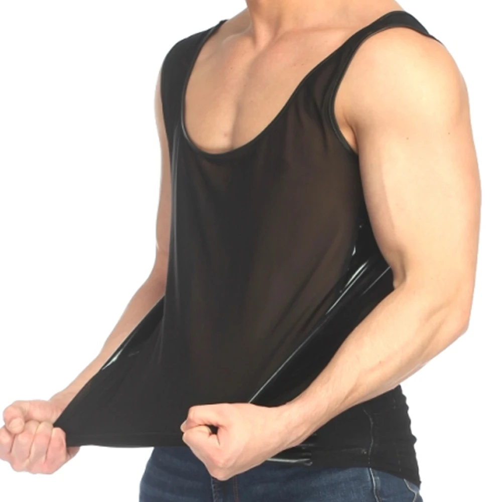 Рисунок 3 - Сексуальные мужские ультратонкие сетчатые майки FYXLJJ