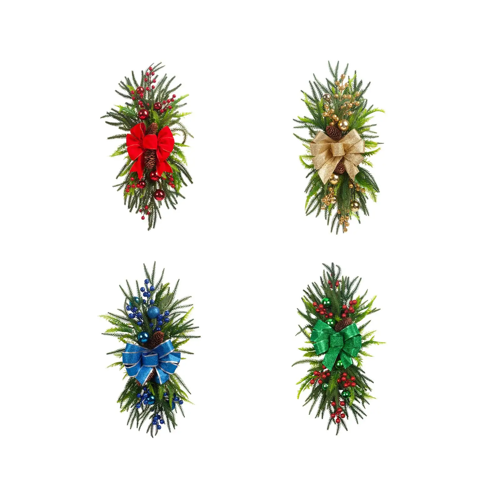 Рождественский искусственный рождественский венок для входной двери почтового