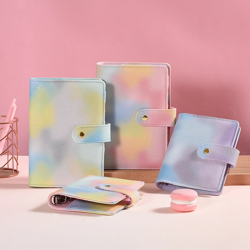 

Creative A6/A7 Tie Dye Color Change Color Loose-Leaf Notebook Notepad Planner Scrapbook Gift Soft Cover School Supply