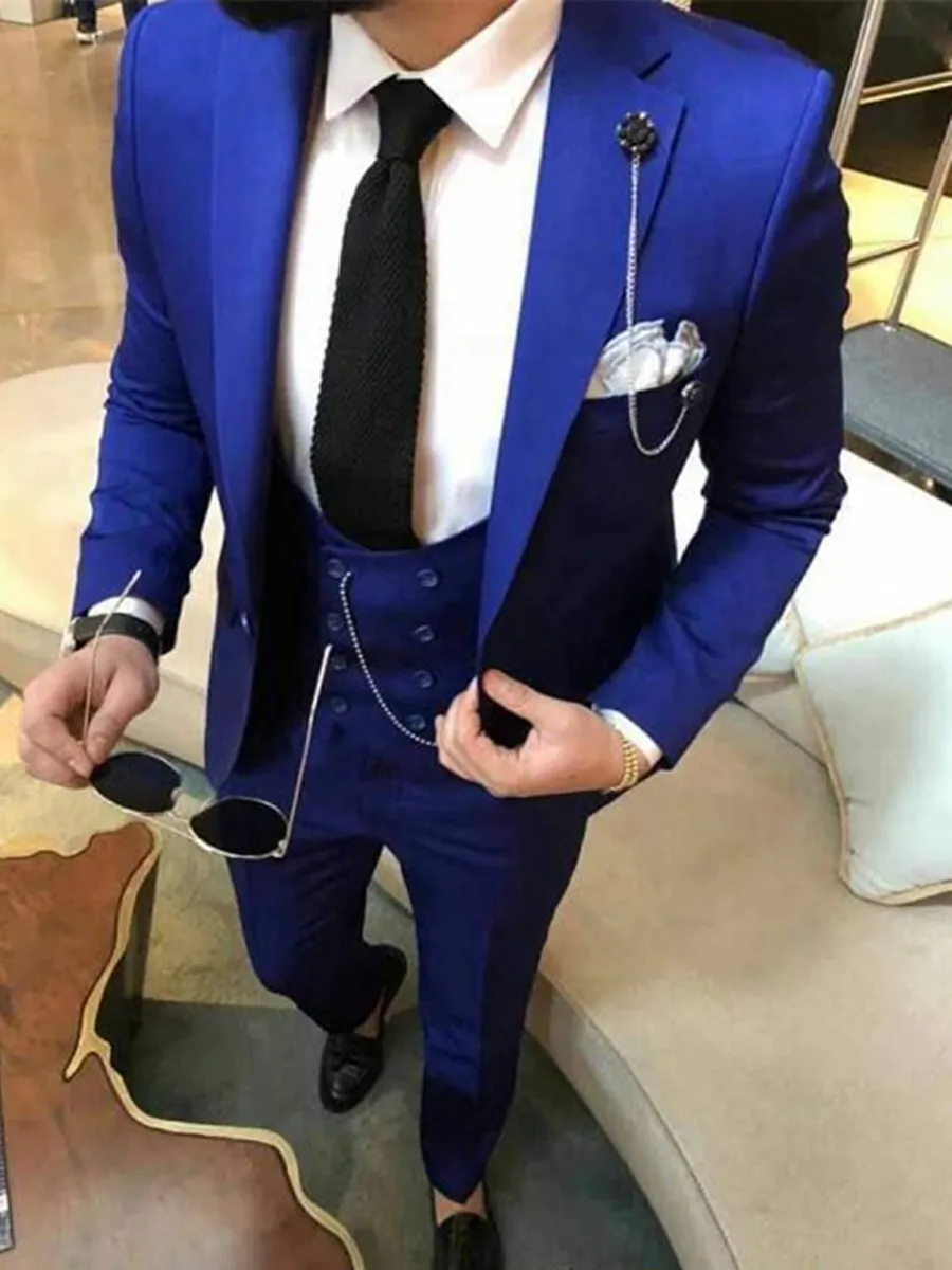 

Индивидуальный мужской пиджак на одной пуговице, блейзеры, костюм на Хэллоуин, элегантный роскошный мужской костюм на свадьбу, комплект из ...