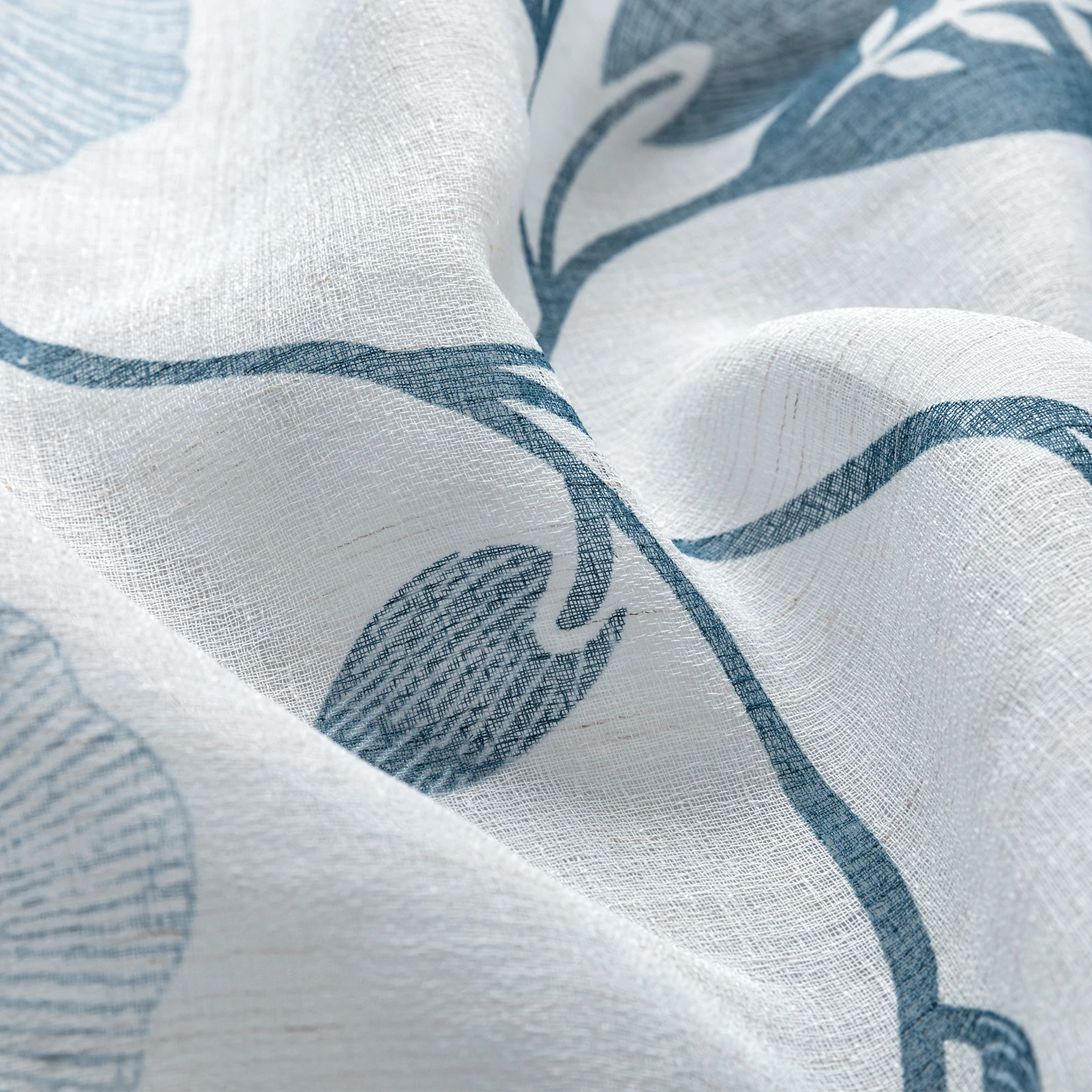 MRTREES Modern Leaves Sheer Curtains for Living Room Bedroom Tulle in the Kitchen Window Treatment Home Decor Drapes |