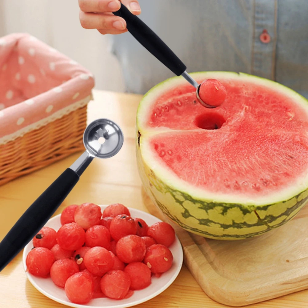 

Kitchen Gadgets Double-Headed Multi-purpose Stainless Steel Watermelon Digger Fruit Spoon Digging Ball Spoon Kitchen Accessories