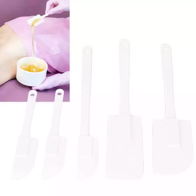 

5pcs Wax Spatula Set Silicone Reusable Waxing Stirrer Applicator Multifunctional Wax Sticks for Home Salon Use