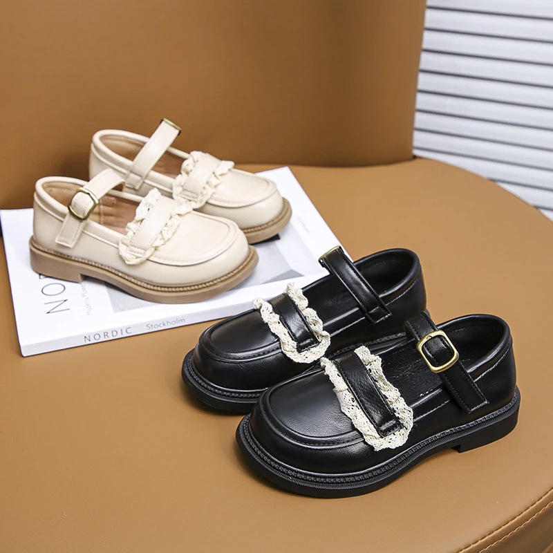 

New Girls Leather Shoes Children Flats Casual Dress Dance Performance Moccasins Kids Baby Toddler Shoes Spring/Autumn 02A