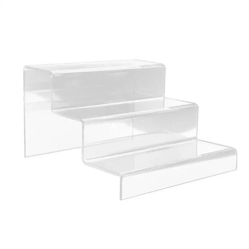 

Acrylic Retail Riser Counter Shoes Jewellery Display Stands Plinth Jewelry Ladder Shelf Double Rack Organizers 23 Step Tier