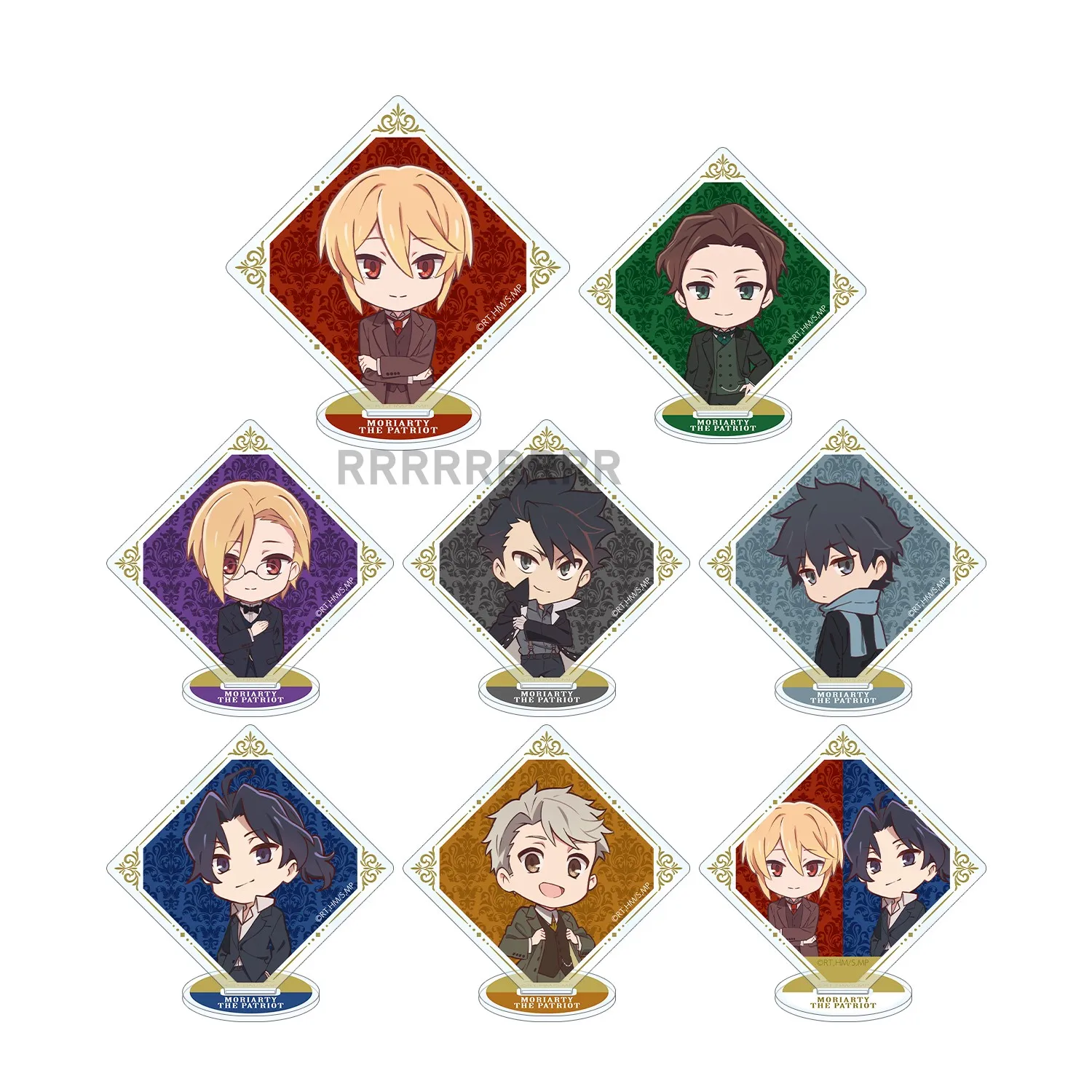 

Anime MORIARTY THE PATRIOT Albert Sebastian Louis William Mini Action Figure Doll Acrylic Stand Model Plate Cosplay Toy Gift
