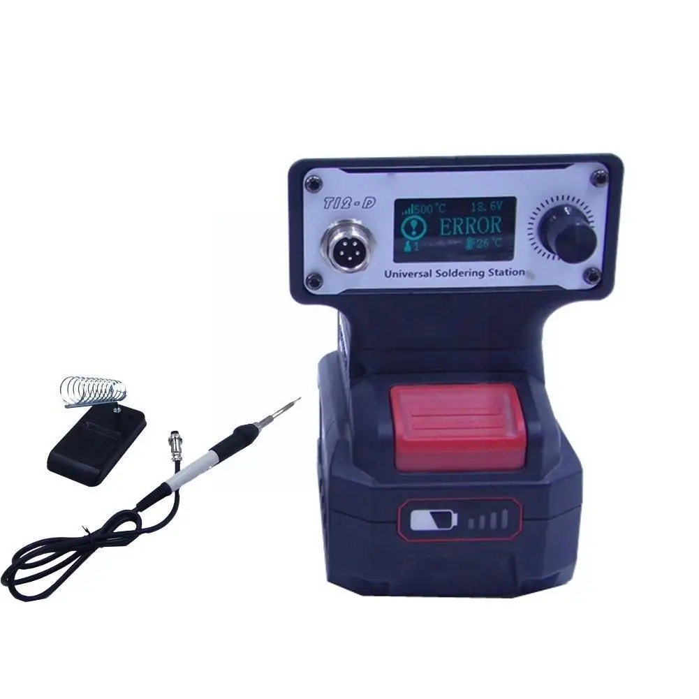 

Electric Soldering Iron Household Electric Welding Machine Nixie Tube/ Lcd Screen Style For 18v Battery T12 White Li Y9y3