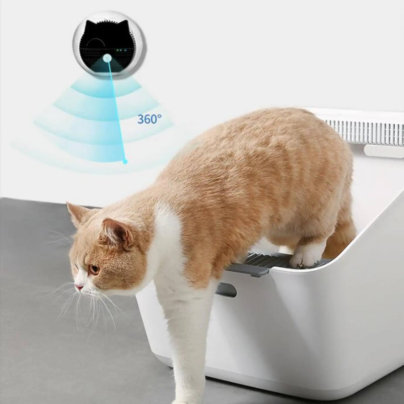 

Cat Smart Litter Box Deodorizer USB Charging Smart Odor Eliminator Dust-Free