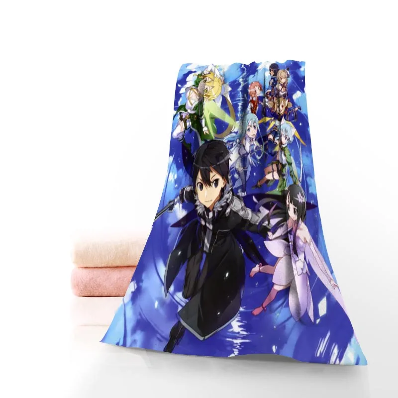 Sword Art Online Fashion настраиваемое полотенце из хлопка с рисунком лица/искусственная