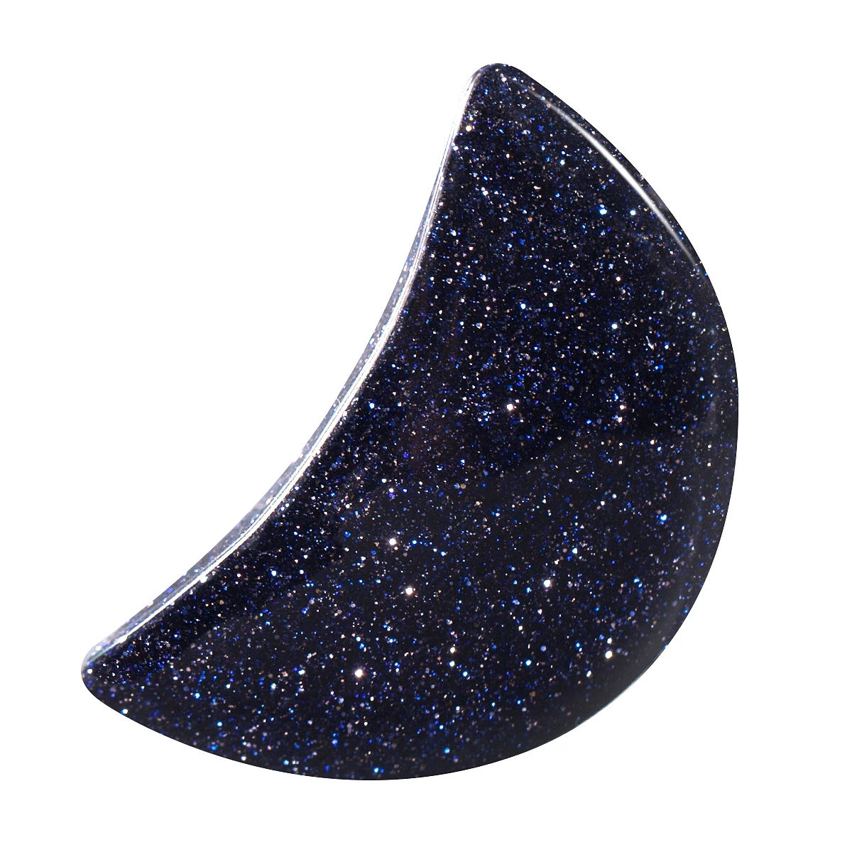 5pcs Moon Shape Healing Crystal Polished Worry Stone Reiki Sodalite  Palm Stone For Chakra Balancing Jewelry Making Home Decor