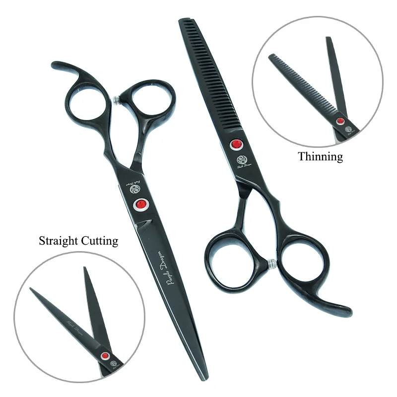 Профессиональные ножницы для ухода за собаками Purple Dragon 7 0 дюйма прямые изогнутые