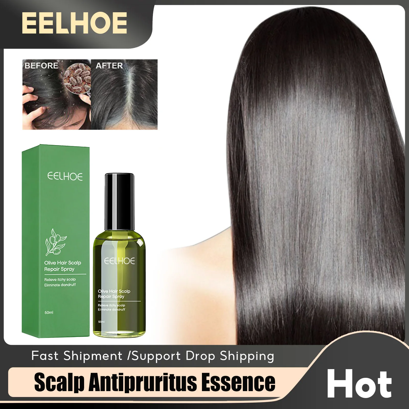 

Hair Scalp Treatment Essence Anti Dandruff Itch Prevent Hair Loss Nourishing Repair Dermatitis Flaking Scalp Psoriasis Hair Care