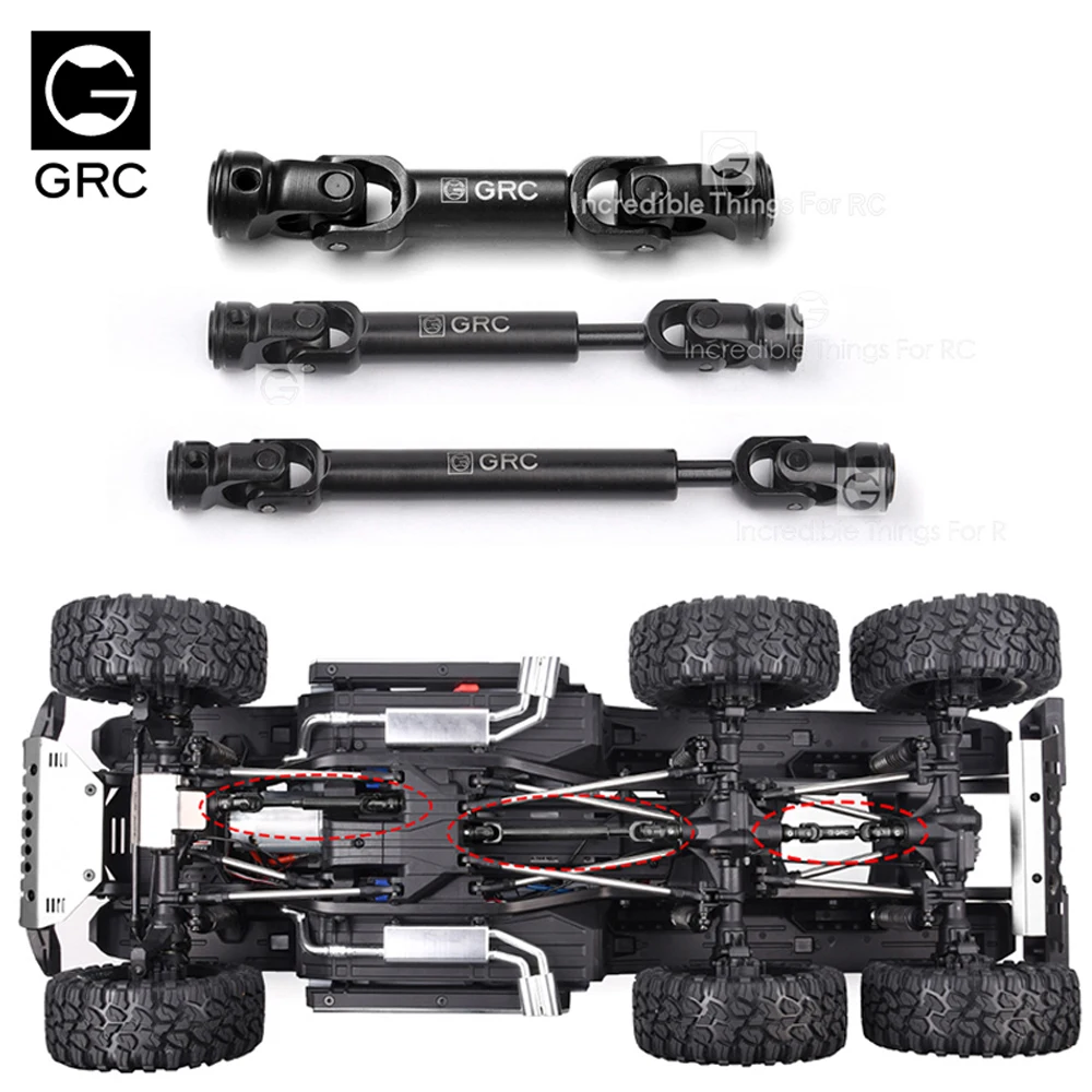 

GRC Metal Heavy-duty CVD Drive Shaft Universal Joint transmission shaft for TRAXXAS 1/10 TRX6 6x6 G63 88096-4 RC Crawler Car