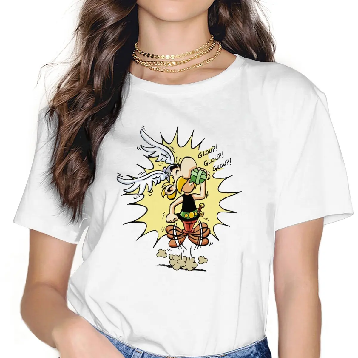 

Asterix-le Gaulois Super Coffee T Shirt Vintage Homme Women's Tees O-Neck